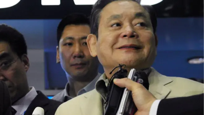 2012년 1월 미국 라스베이거스에서 열린 세계가전박람회(CES) 참석 당시 이건희 삼성전자 회장.