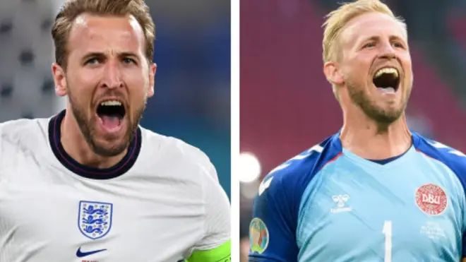 Harry Kane/ Kasper Schmicheal