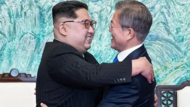 किम जोंग उन और मून जे इन