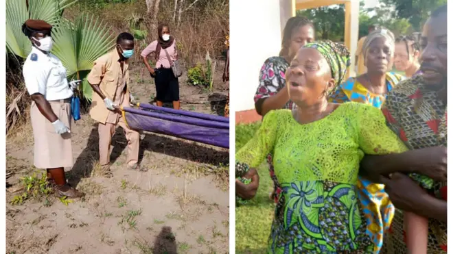 Aworan mọlẹbi awakọ ati awọn to gbe oku rẹ lọwọ