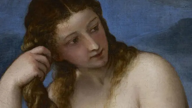 提香（Titian）的裸体画《海中走出的维纳斯》（Venus Rising from the Sea）（Credit: National Galleries of Scotland）