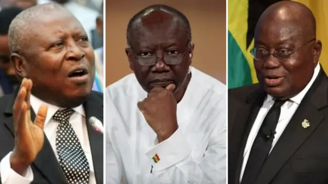 Martin Amidu, Finance Minister Ken Ofori-Atta and President Nana Akufo-Addo