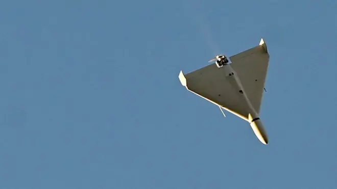 Атака российских дронов иранского производства по Киеву. Видео