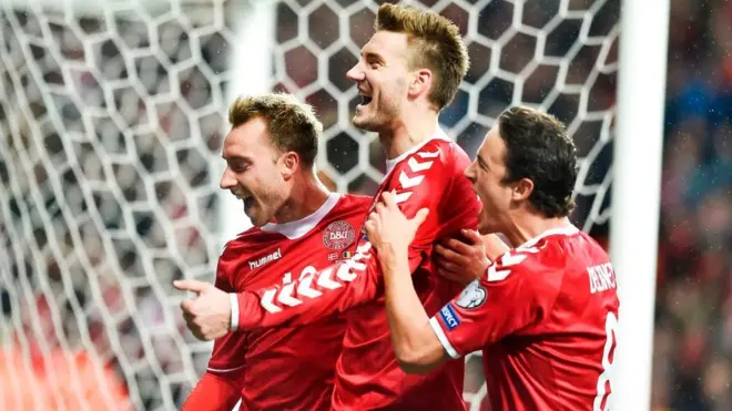 Jugadores de la selección de Dinamarca