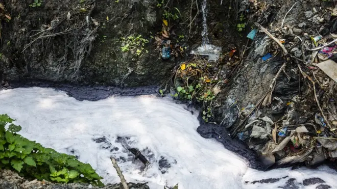 የተበከለ ወንዝ