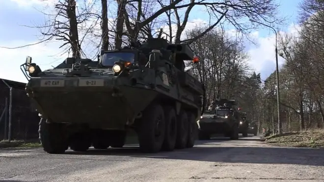 Бронетехника НАТО в Польше