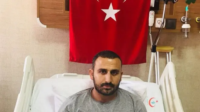 Üsteğimen İsmail Tokmak memleketi Şanlıurfa'da tedavi görüyor