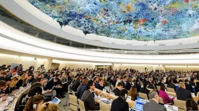 එක්සත් ජාතීන්ගේ මානව හිමිකම් කවුන්සිලයේ කමිටු සැසිවාරයක්