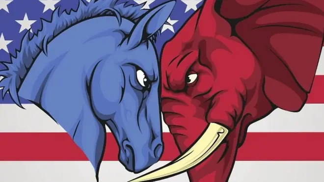 الحمار والفيل يعتبر رمزين لأقوى حزبين في الولايات المتحدة