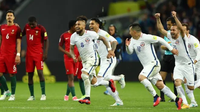 Chile festeja el triunfo