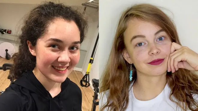 ایشلے (بائیں) اور کے (داہنی)