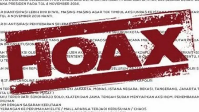 Hati-hati! Menyebar berita hoax, haram hukumnya.