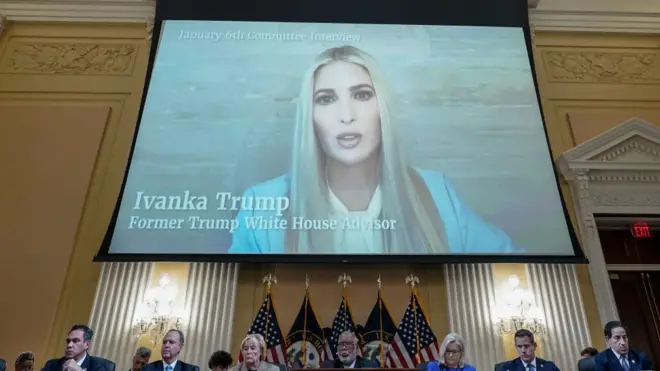 Ivanka Trump, quien fue entrevistada por el Comité, admitió que la teoría de su padre sobre un robo de las elecciones de 2021 era falsa.