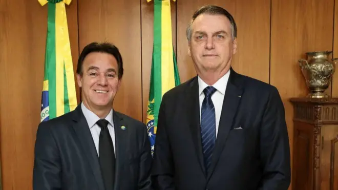 Presidente do Patriota Adilson Barroso e presidente Jair Bolsonaro