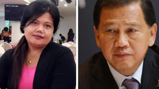 Collage of Parti Liyani and Liew Mun Leong