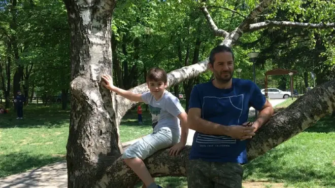 Добривоје Лале Ерић са сином Филипом