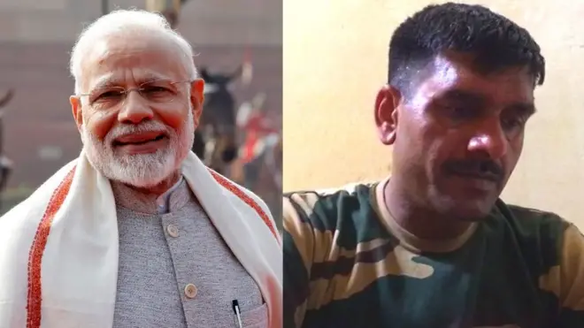 મોદી અને તેજબહાદુર યાદવ