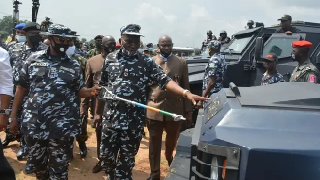 Inspector General of Police Usman Alkali launch 'Operation Seatch and Flush' for Imo state