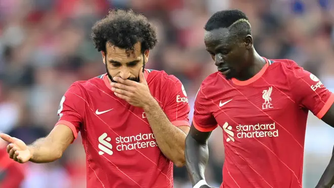 Liverpool forwards Mohamed Salah and Sadio Mane