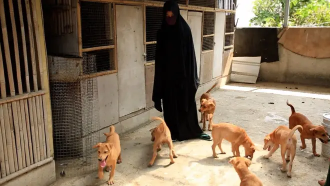 Di rumah Hesti, ada 11 anjing, puluhan kucing, musang, serta ayam.