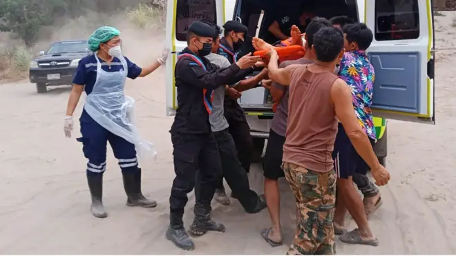 สำนักข่าวอีพีเอ เผยแพร่ภาพที่บอกว่าได้รับจากกองทัพไทย