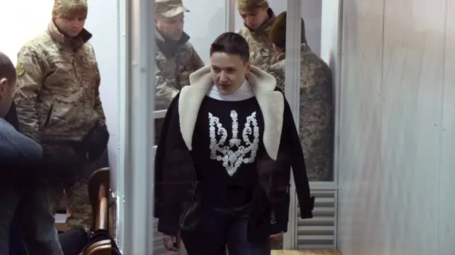 Надія Савченко у Шевченківському суді Києва