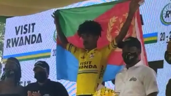 ናትናኤል ተስፋጽዮን ኣብ ሻብዓይ መድረኽ ዙር ርዋንዳ ቢጫ ማልያ ዓቂቡ