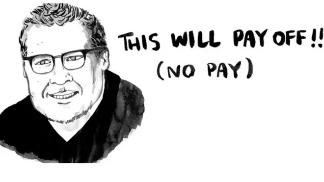 辛苦劳动付之东流（无薪支付）。