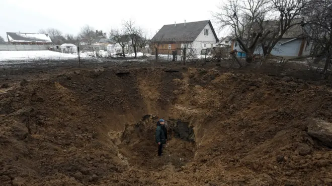 Наслідки ракетного удару на Київщині. Копилів, 14 січня 2022