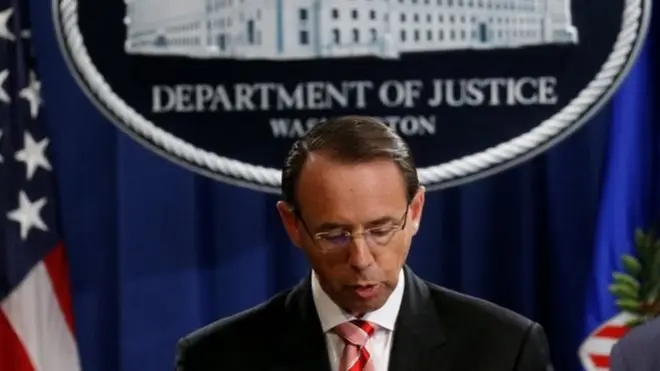 Нові звинувачення оголосив заступник генерального прокурора США Рід Розенстайн
