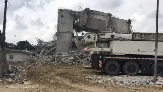 Site of di building collapse