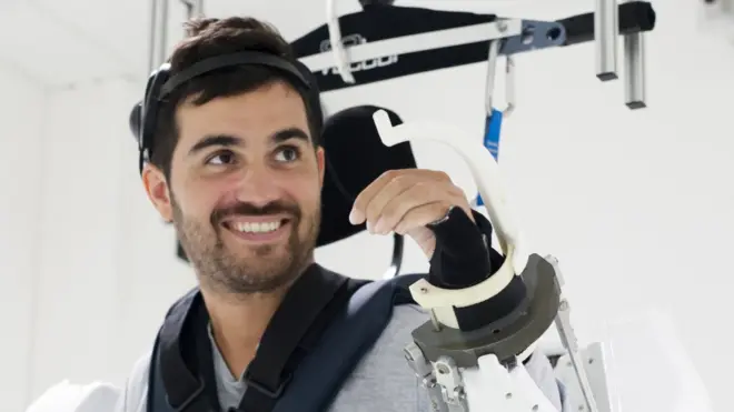 Thibault in the exoskeleton