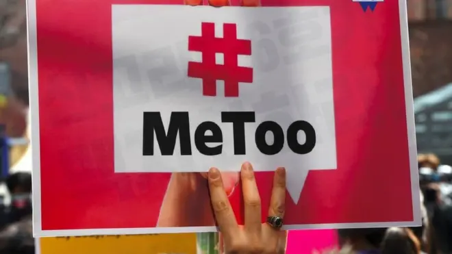 Sign saying MeToo from Seoul in 2018