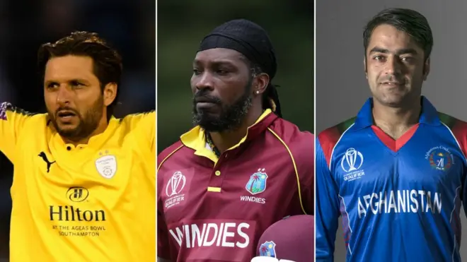 د افغانستان د کرېکټ غوره لیګ سیالیو کې شاهد اپرېدی د پکتیا، کرېس ګیل د بلخ او راشد خان د کابل لوبډلې له پاره لوبېږي.