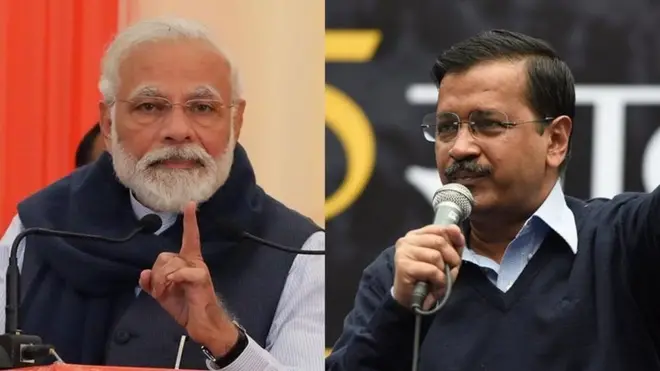नरेन्द्र मोदी, अरविंद केजरीवाल