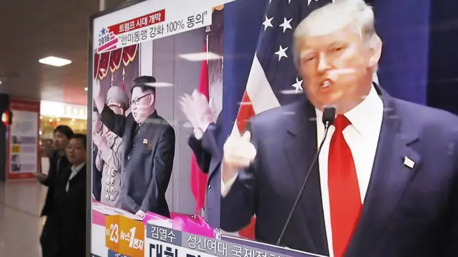 Donald Trump pernah mengatakan tidak keberatan bertemu dengan Kim Jong-un sambil makan hamburger.