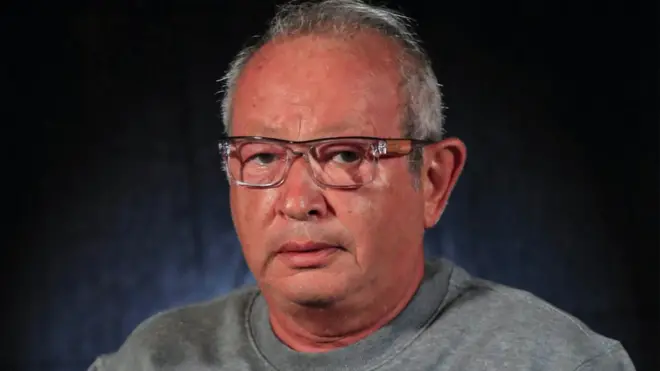 رجل الأعمال المصري نجيب ساويرس في مقابلة مع فرانس برس في الجونة في 22 تشرين الأول/أكتوبر 2021