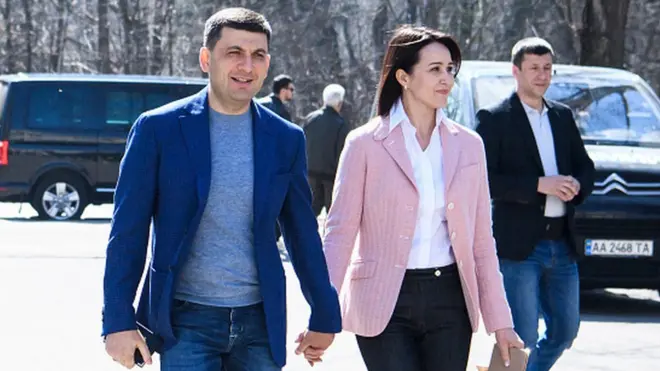 Володимир Гройсман із дружиною Оленою