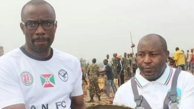 Perezida wa Sena y'u Burundi Révérien Ndikuriyo na Evariste Ndayishimiye