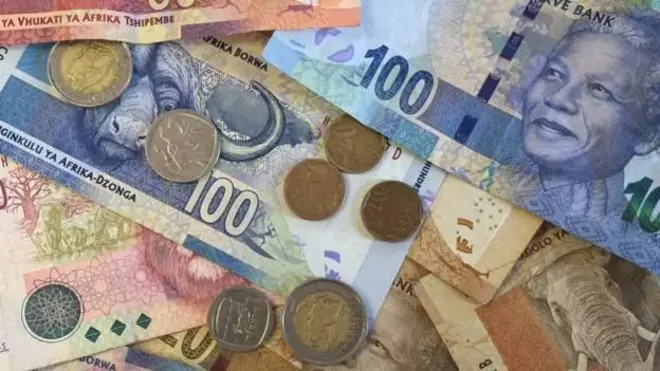 Pièces et billets de Rand sud africain