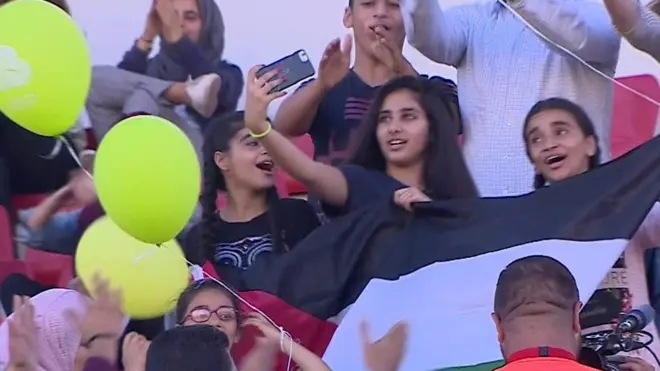 ٣ أهداف دون مقابل سجلها المنتخب العراقي في شباك نظيره الفلسطيني، في مباراة ودية أقيمت بين المنتخبين في بلدة الرام في الضفة الغربية مساء السبت.