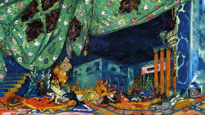 Dibujojogo de aposta que ganha dinheiroescenografía para el montajejogo de aposta que ganha dinheiro"Las mil y una noches"