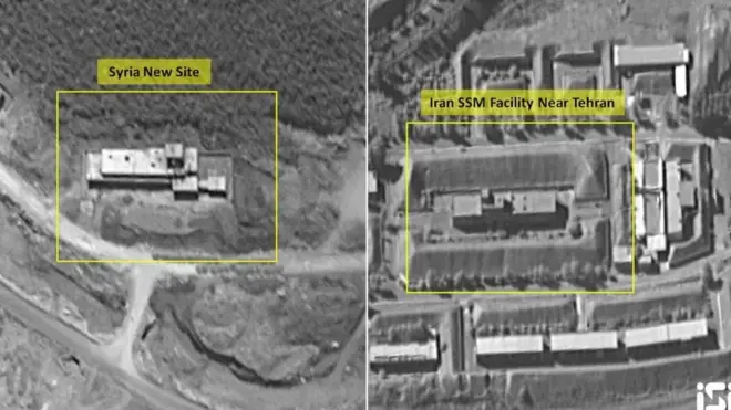 ImageSat International şirketinin yayımladığı ve Banyas kenti yakınlarında kurulduğu öne sürülen füze üssüne ait uydu fotoğrafları