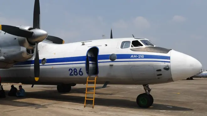 An-26 - like this one in an archive photo - is a twin-engine turboprop civilian and military transport aircraft