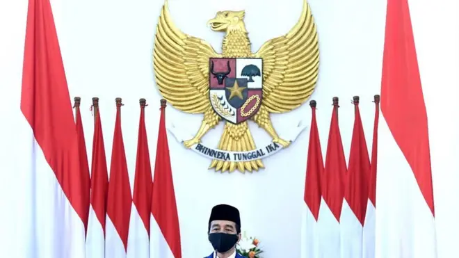 Presiden Joko Widodo memimpin upacara peringatan Hari Lahir Pancasila secara virtual di Istana Bogor, Jawa Barat, 1 Juni lalu.
