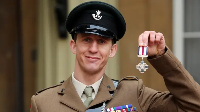 Sgt Deacon Cutterham was presented with his medal at Buckingham Palace in 2012