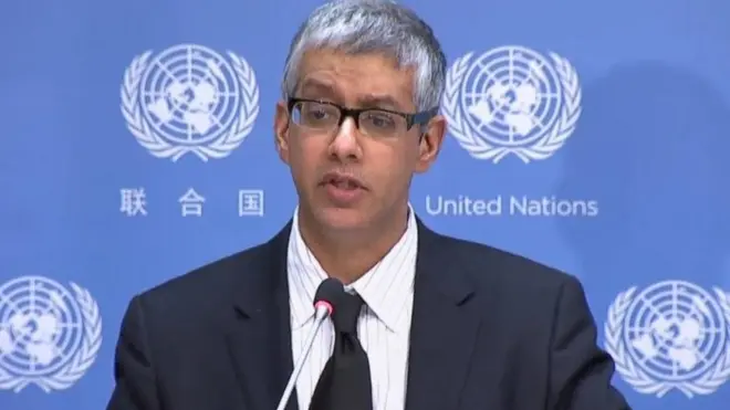 የተመድ ምክትል ቃል አቀባይ ፋረሃን ሃቅ።