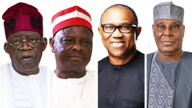 Tinubu, Kwankwaso, Obi, Atiku