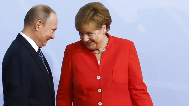 Владимир Путин и Ангела Меркель