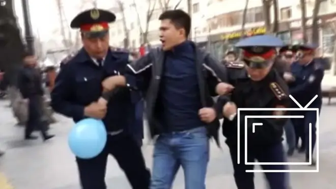 Задержание участников протестов в Казахстане